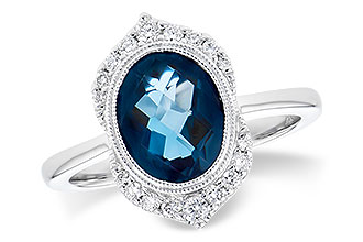 B309-62061: LDS RG 1.86 LONDON BLUE TOPAZ 2.00 TGW