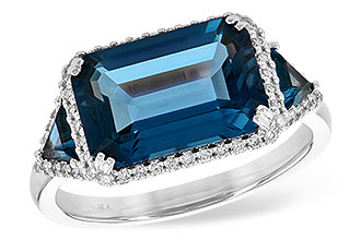 C226-83861: LDS RG 4.60 TW LONDON BLUE TOPAZ 4.82 TGW (12x8MM)