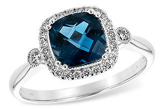 E225-92025: LDS RG 1.62 LONDON BLUE TOPAZ 1.78 TGW (7MM LBT)