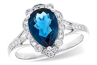 E309-61170: LDS RG 2.25 LONDON BLUE TOPAZ 2.47 TGW