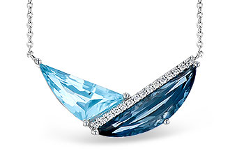 G309-57515: NECK 4.66 BLUE TOPAZ 4.75 TGW (18")