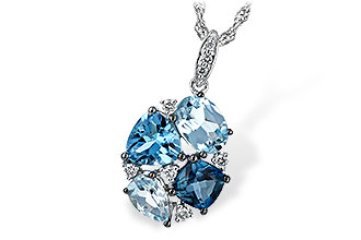 L225-92006: NECK 2.60 BLUE TOPAZ 2.70 TGW