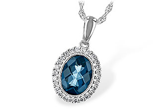 M225-92015: NECK 1.28 LONDON BLUE TOPAZ 1.41 TGW